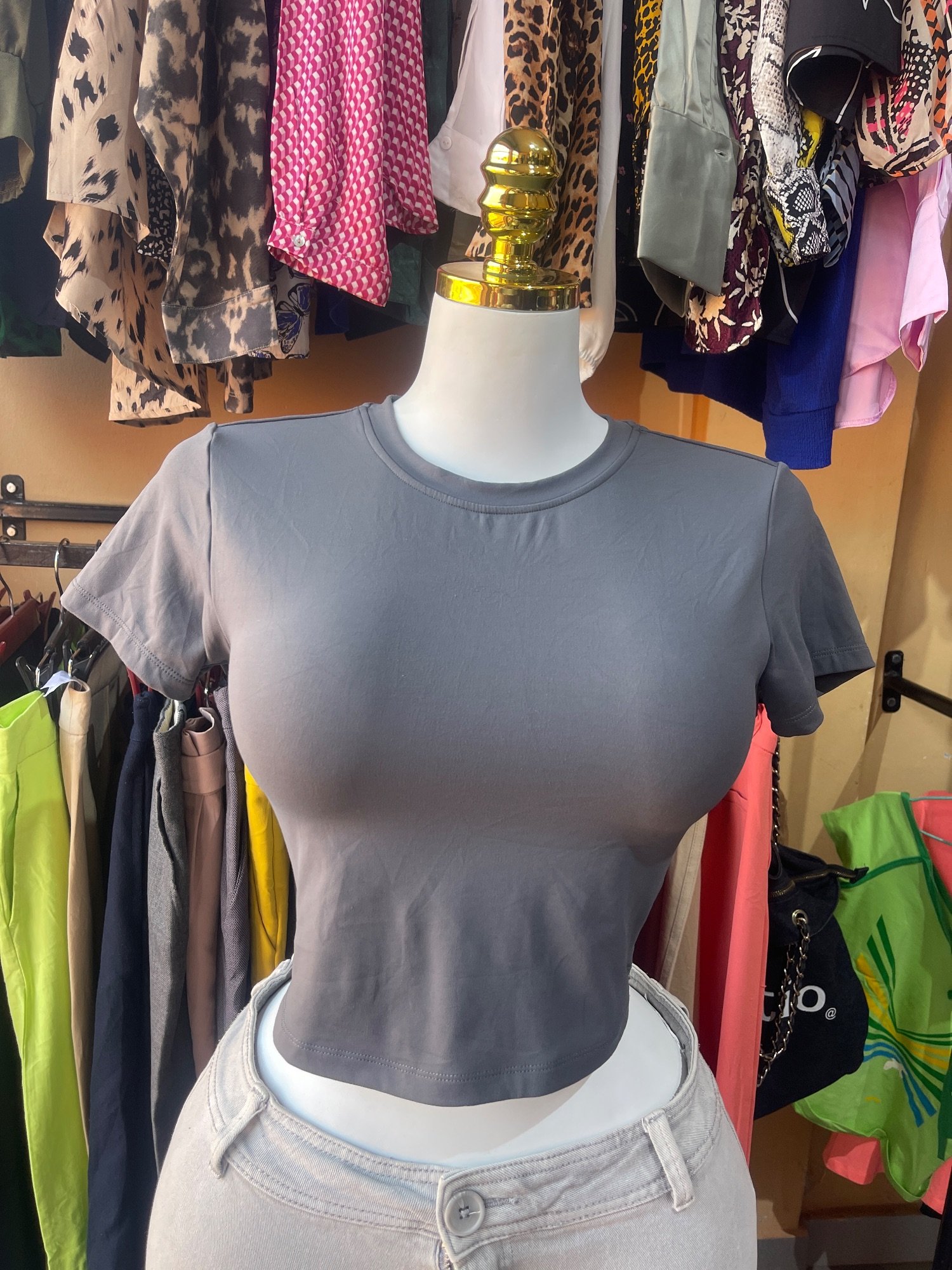T-shirt WORKOUT PRIMARK gris · Taille XS
