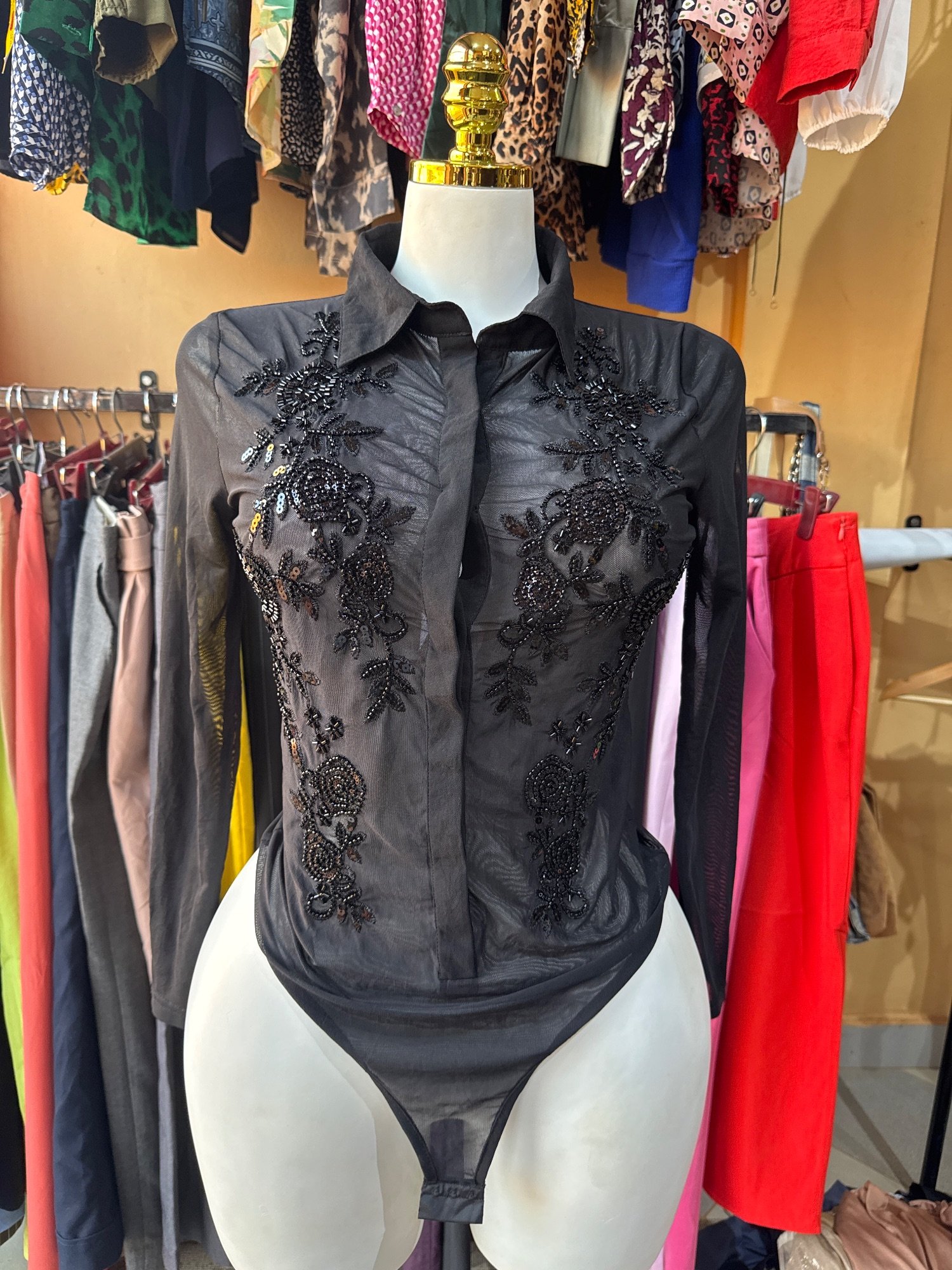 Bodysuit Drôle de copine noir · Taille S