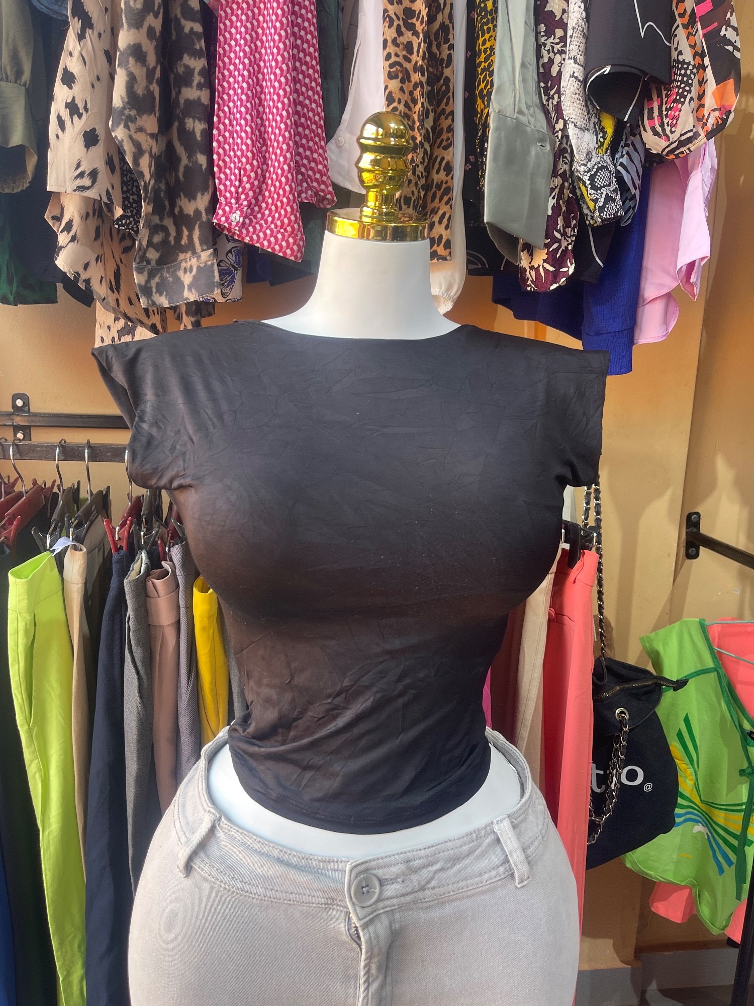 Top Stradivarius noir · Taille S
